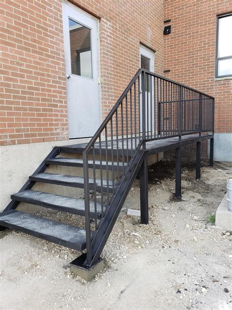 fabricated metal stairs|exterior galvanized steel stairs.